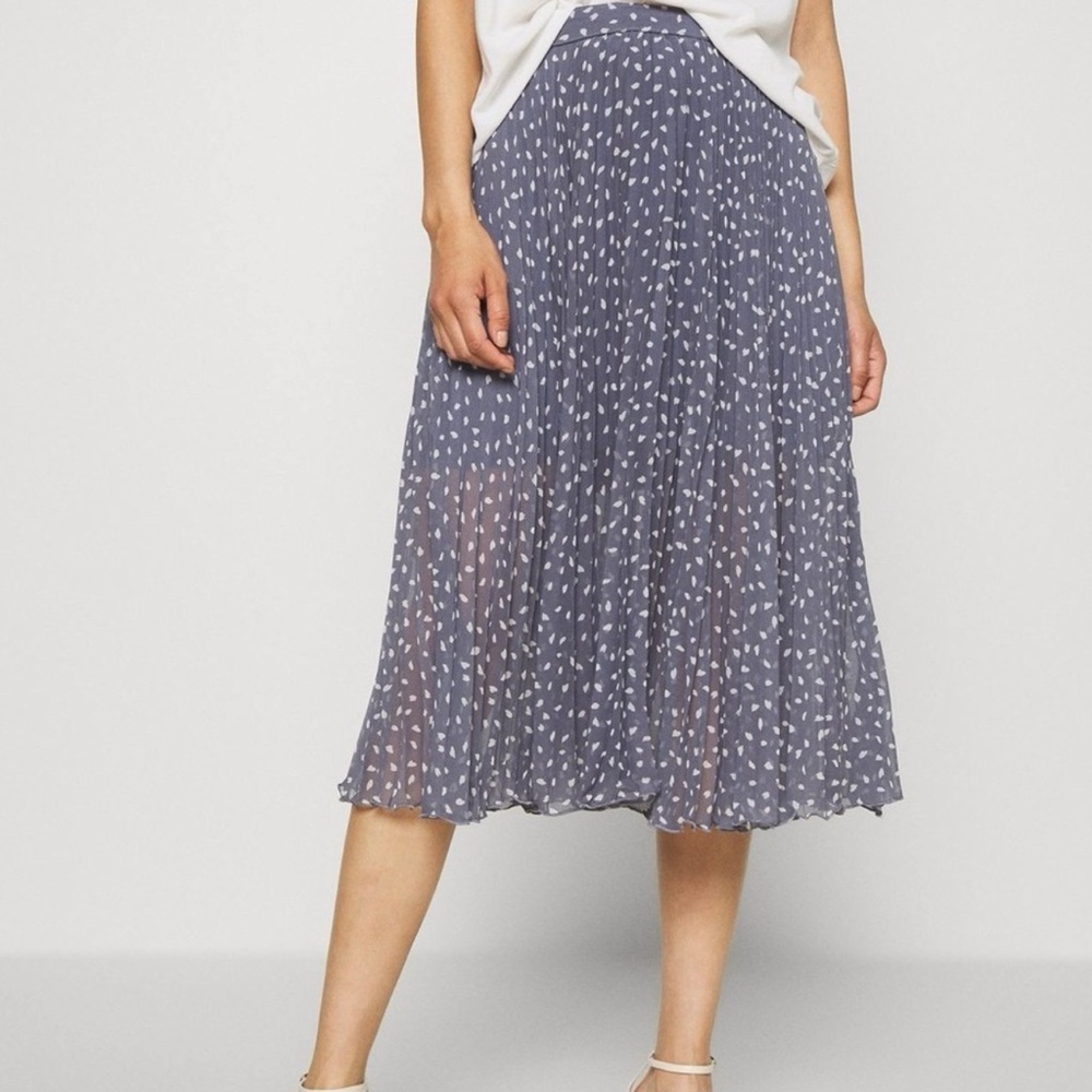 Abercrombie & Fitch Blue Bambi Dot Midi Skirt | Size S | Trendy 2026